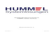 Qualitäts-Management-Handbuch HUMMEL GmbH, Hamburg · 1 Allgemeines 1.01 Wir über uns Wir planen, bauen und warten Kälte-, Klima- und Lüftungsanlagen nach Maß. Die Hummel GmbH