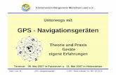 GPS - Navigationsgeräten - muela.de · GPS-Navigationsgeräte für den privaten Gebrauch! Antw.: - Die Genauigkeit hängt ab von Anzahl und Konstellation der verwendeten Satelliten.