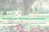 Gartentherapie mit Schmerzpatient/innen · KTI-Projektpartner ZHAW Zürcher Hochschule für Angewandte Wissenschaften, Departement Life Sciences und Facility Management ... mikroskop