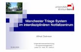 Manchester Triage System im interdisziplinären Notfallzentrum · 18.06.2009 Unternehmensentwicklung – Prozessmanagement – Leiter Dr. med. M. Uerlich Manchester Triage System