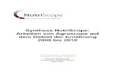 Synthese NutriScope: Arbeiten von Agroscope auf dem Gebiet ... · zentrationen an Vitamin B12, Niacin, Phosphor, Eisen und Zink erwähnenswert. Rohpökel-waren haben allerdings ebenfalls