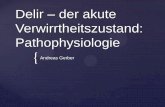 Delir der akute Verwirrtheitszustand: Pathophysiologieassets.krebsliga.ch/downloads/referat_pathopyhsiologie_delir_a_gerber.pdf · «ein komplexes Syndrom, welches verschiedenste