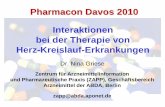 Pharmacon Davos 2010 Interaktionen bei der Therapie von ... · 3 Wichtige Arzneistoffgruppe Hypertonie (Leitlinie der Hochdruckliga) ACE-Hemmer, Betablocker, AT 1-Antagonisten, Diuretika,