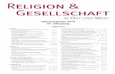 Religion & Gesellschaft · in China Nr.6, 3 Denis Dafﬂon: ASCN ... V. Herdt, D. Neutatz (Hg.): Gemeinsam getrennt (G. Stricker) Nr. 7–8, 47 ... Migration in Europa seit 1989/90