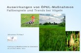 Auswirkungen von ÖPUL-Maßnahmen · Inhalte der Präsentation • Bedeutung von Grünland-Habitaten für Vögel • Erhaltungszustand und Bestandstrends – Rote Liste, Monitoring,