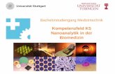 Kompetenzfeld K5 Nanoanalytik in der Biomedizin Mi 15:00–18:00 Uhr (WiSe, semesterbegleitend) Ergänzungsbereich: Die beiden Vorlesungen (je 3 ECTS) ...