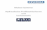 Mubea Systeme Hydraulische Profilstahlscheren und Lochstanzen · Flach-, Profil- und Stabstahlschere mit Ausklinkvorrichtung und Lochstanze mit hydraulischem Antrieb Serienmäßige
