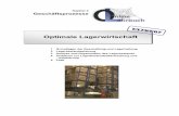Optimale Lagerwirtschaft - S · PDF file• Querverteilungsstrategie: Gleichmäßiges Verteilen von identischen Arti- keln auf mehrere Regalachsen, um einen Ausfall von Bedienungsgeräten