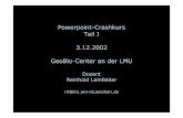 Powerpoint-Crashkurs Teil I 3.12.2002 GeoBio-Center an der LMUuserpage.fu-berlin.de/leinfelder/palaeo_de/edu/multimedia/crashkursptt_lei_short.pdf · Film auswählen, Bildschirmpräsentation