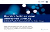 Operative Sanierung versus übertragende Sanierung · Rechtsberatung · Sanierung und Restrukturierung · Insolvenzverwaltung Deutschland · Aschaffenburg · Augsburg · Bad Kreuznach