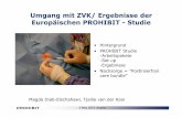 Umgang mit ZVK/ Ergebnisse der Europäischen PROHIBIT - Studie · Guidelines on Hand Hygiene in Health Care (2009), a number of components make up an effective multimodal strategy
