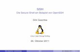 SSH - Die Secure Shell am Beispiel von OpenSSH · Geschichte VerschlüsselteAlternative für telnet, Ersatz für Berkeley-Tools rlogin, rcp, rsh 1995 von Tatu Ylönen alsFreewareerstellt,