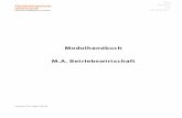 Modulhandbuch M.A. Betriebswirtschaft · Modul 9 – 10 Electives ... Balanced Scorecard als umfassendes Analyse- und Gestaltungskonzept Steuerungs- bzw. Führungsgrößen der Wertorientierten