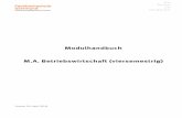 Modulhandbuch M.A. Betriebswirtschaft (viersemestrig) · Modul 9 – 10 Electives ... Balanced Scorecard als umfassendes Analyse- und Gestaltungskonzept Steuerungs- bzw. Führungsgrößen