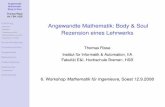 Angewandte Mathematik: Body & Soul Rezension eines Lehrwerks fileAngewandte Mathematik: Body & Soul Thomas Risse IIA, FB4, HSB Einführung Disclaimer Motivation Einordnung von B&S