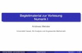 Begleitmaterial zur Vorlesung Numerik I .Begleitmaterial zur Vorlesung Numerik I Andreas Meister