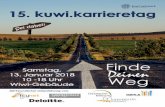 15. kuwi.karrieretag - blog.uni-passau.de · Finde Deinen Weg Mit freundlicher Unterstützung von: Samstag, 13. Januar 2018 10 -18 Uhr Wiwi-Gebäude 15. kuwi.karrieretag Sei dabei!