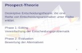 Prospect-Theorie - Persönliche CMS: Home · 1 Prospect-Theorie Deskriptive Entscheidungstheorie, die eine . Reihe von Entscheidungsanomalien unter Risiko . erklärt. Phase 1: Editing