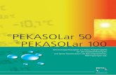 und PEKASOLar 100 - prokuehlsole.de · pro KÜHLSOLE GmbH Wärmeträgerflüssigkeit auf Basis Propylenglykol für alle Solarkollektortypen und deren Kombination mit Heizungssystemen,