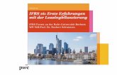 IFRS 16 Erste Erfahrungen Schwieters · • Impact Assessment schafft Überblick über das Lease Portfolio, insb. in dezentralen, lokal gemanagten Organisationen • Fachliche Themen
