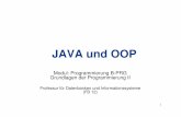 JAVA und OOP - prg2/SS2009/folien/zicari/java_teil1.pdf · 1 JAVA und OOP Modul: Programmierung B-PRG Grundlagen der Programmierung II Professur für Datenbanken und Informationssysteme