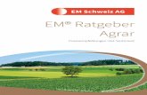 EM® Ratgeber Agrar - em-schweiz.ch · Dient als Nährstoff- lieferant und Boden- aktivator. Ì Die Biokohle verrot-tet nicht im Boden und fördert so den nachhaltigen Humus-aufbau.