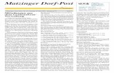 Matzinger Dorf-Post 2019_10.pdf · Format, ab dem 4. Juni 2019 wird die «Mat - zinger Post» vierzehntäglich als Seite in der «Frauenfelder Woche» integriert wer-den. Wir danken