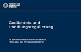 Gedächtnis und Handlungsregulierung - TU Dresden · spatial, verbal) und zeitlicher Sequenz. – Vernetzung zu LTM und Bedeutung. VL MMI Folie 18. Mehrstufiges Gedächtnismodell.