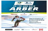 GERMANY 10.-13. JAN 2018 ARBER - ok-bayerischer-wald.de · arber germany bayerischer wald ˜˚˛˝˙ˆˇ˘ 2 offizielle einladung official invitation / 02 arber ibu cup biathlon 10.-13.
