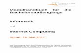 Modulhandbuch für die Bachelorstudiengänge Informatik und ... · 5430 Web Engineering (431700) 2V+2Ü 6 ECTS Seite 57 5600 Effiziente Algorithmen (405121) 3V+2Ü 7 ECTS Seite 66