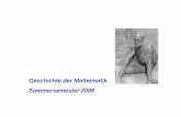 Geschichte der Mathematik Sommersemester 2006disk.mathematik.uni-halle.de/mitarbeiter/richter/public_html/Geschichte/pdf/gdm1.pdf · Zeit Vorwissenschaftliche Phase Anfänge der Mathematik