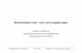 Multimediale Lehr- und Lernumgebungen · Ludwig-Maximilians-Universität München! Prof. Hußmann! Multimediale Lehr- und Lernumgebungen, WS 2011/12 – 1 – Ein Schultag im Jahr