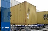 CTU-Code (VCI Foliensatz) · CTU-Code Bei Gefahrguttransporten verbindlich anzuwenden durch direkten Bezug IMDG-Code (ab Amdt. 38-16) –1.3.1 Unterweisung von Landpersonal