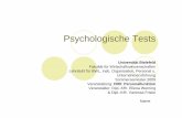 Psychologische Tests Pr .Psychologische Tests Universit¤t Bielefeld Fakult¤t f¼r Wirtschaftswissenschaften