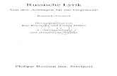 Russische Lyrik - tocs.ub.uni-mainz.detocs.ub.uni-mainz.de/pdfs/211961817.pdf · Ibpe / Kummer 290 PoflHHa / Heimatland 296 AJIEKCAHflP BJ1OK / ALEKSANDR BLÖK (1880-1921) HeöecHoe