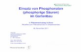 Einsatz von Phosphonaten (phosphorige Säuren) im Gartenbau · Pflanzenschutzdienst Einsatz von Phosphonaten (phosphorige Säuren) im Gartenbau 4. Pflanzenschutztag in Bonn Aktuelles