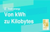 Von kWh zu Kilobytes Energy Pitch.pdf · O FRESH ENERGY TODAY November 290,19 kWh Consumption details Lights Washing machine Refrigerator Oven Water heater MONTH 21B kWh 62,44 kWh
