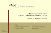 ZEITSCHRIFT - dghwi.de · nach Sectio caesarea Stellungnahme zu den Anträgen im Deutschen Bundestag Interventionen gegen Übelkeit und Erbrechen in der Frühschwangerschaft ...