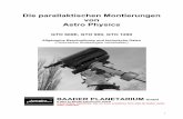Die parallaktischen Montierungen von Astro Physics · 1 Die parallaktischen Montierungen von Astro Physics GTO 600E, GTO 900, GTO 1200 Allgemeine Beschreibung und technische Daten