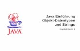 Java Einführung Objekt-Datentypen und Strings · Grundzüge der Programmierung - Hahsler 2 Inhalt • Was sind Objekt-Datentypen • Sonderheiten bei Zuweisung und Vergleich •