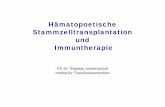 H¤matopoetische Stammzelltransplantation und Immuntherapie .Allogene Inkompatibilit¤ten HLA Allel