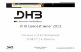 DHB Landestrainer 2013 - handball-baden.de · DHB– Arbeitsgruppe Athletik Der athletische langfristige Leistungsaufbau im Handball „Wir wollen mit dem Athletiktraining die Belastbarkeit
