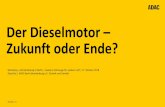 Der Dieselmotor - Zukunft oder Ende? · 2 PowerPoint_Master_Neues_CD.pptx Aktuelle Situation Die konkrete Ausgestaltung von Fahrverboten und die Kriterien für betroffene Fahrzeugesind