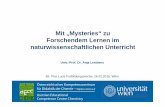 Mit „Mysteries“ zu Forschendem Lernen im ...pluslucis.univie.ac.at/FBW0/FBW2015/Material/Lembens_Vortrag.pdf · Co-funded by the Seventh Framework Programme of the European Union