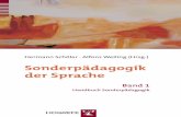 Sonderpädagogik der Sprache - images.buch.de · Hermann Schöler · Alfons Welling (Hrsg.) Handbuch Sonderpädagogik herausgegeben von Johann Borchert und Herbert Goetze Sonderpädagogik