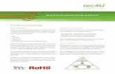 RoHS Compliance - QZ-online.de · Jeder Hersteller muss daher genau wissen, welche Materi-alien in seinen Produkten verarbeitet werden. Warum tec4U? tec4U-Solutions hilft Ihnen bei