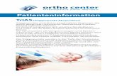 Patienteninformation - orthocenter-koeln.de · Patienteninformation TriAS (Triggerpunkt-Akupunktur) Triggerpunkte sind kleine entzündliche Regionen, die durch akute oder chronische