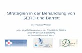 Strategien in der Behandlung von GERD und Barrett · Was uns Sorgen macht… • Gastroesophageal reflux disease (GERD) verursacht beides: Barrett-Syndrom und ein Ösophaguskarzinom.