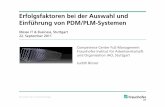 Erfolgsfaktoren bei der Auswahl und Einführung von PDM/PLM ...wiki.iao.fraunhofer.de/images/downloads/judith-binzer_erfolgsfaktoren-bei-der-auswahl... · 1. FuE-Organisation und