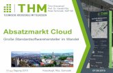 Timo Krauskopf Prof. Dr. Harald Ritz Peter Szincsák, SAP SE · Standardisierung vs. Individualisierung 6 Einleitung SW-Hersteller & Cloud Cloud-Perspektiven Schluss Veränderungen